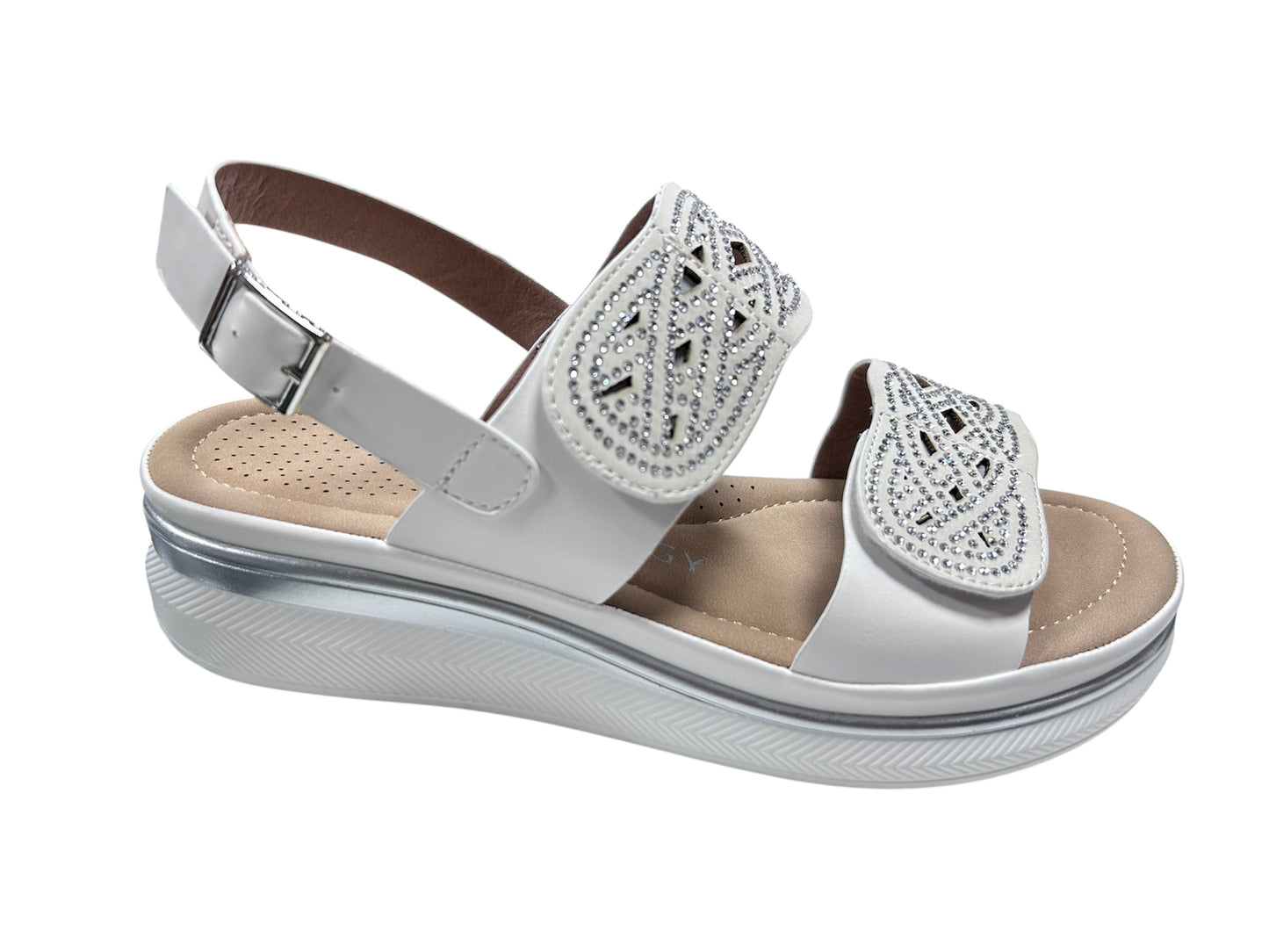Sandalo brillante velcro