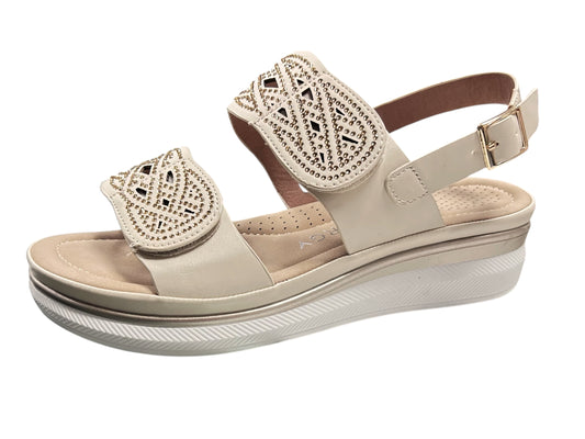 Sandalo brillante velcro
