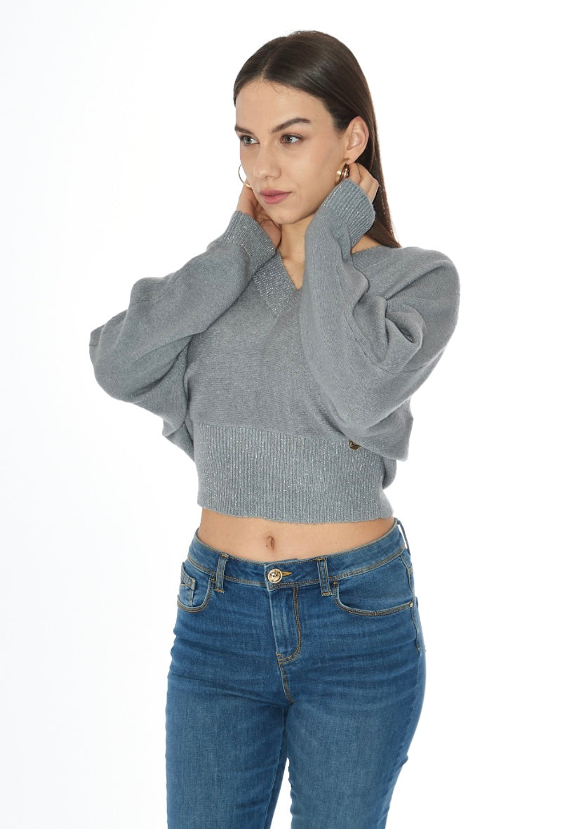 Maglione scollo a V donna YES ZEE