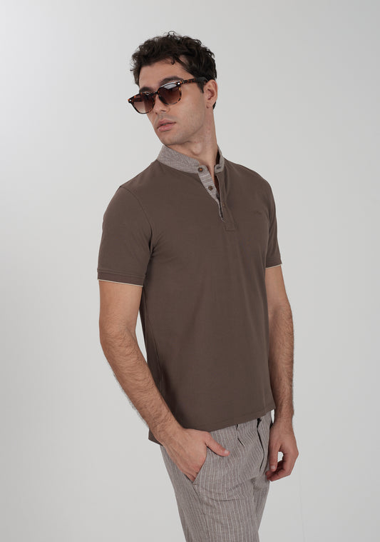 T-shirt uomo collo coreana YES ZEE