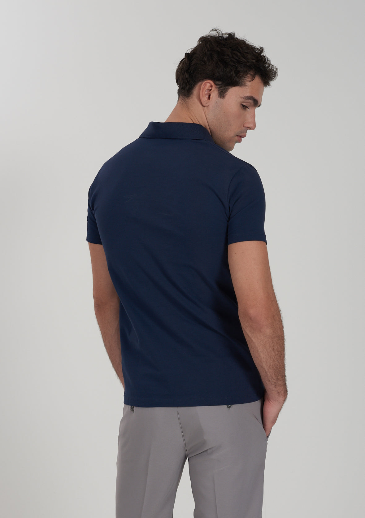 T-shirt polo uomo elasticizzata YES ZEE