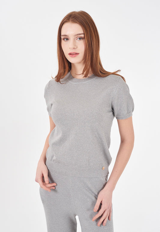Maglia donna manica corta lurex YES ZEE