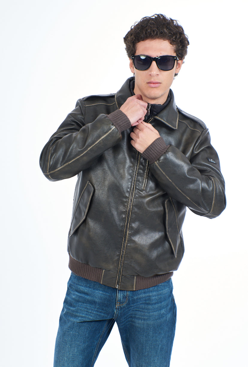 Giubbino ecopelle uomo YES ZEE