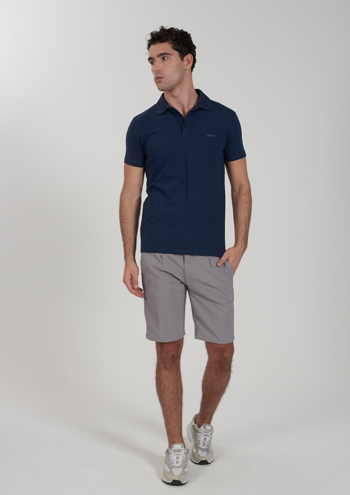 T-shirt polo uomo elasticizzata YES ZEE