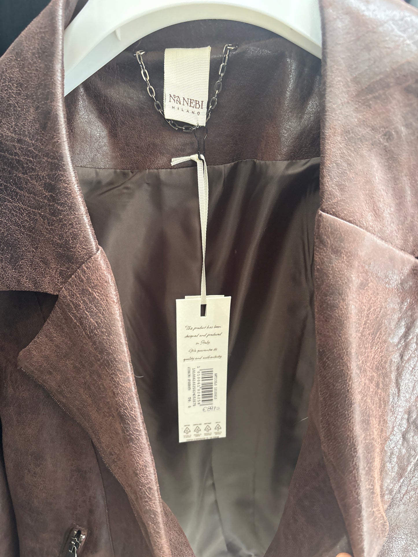 Giubbino chiodo sfoderato donna NANEBI