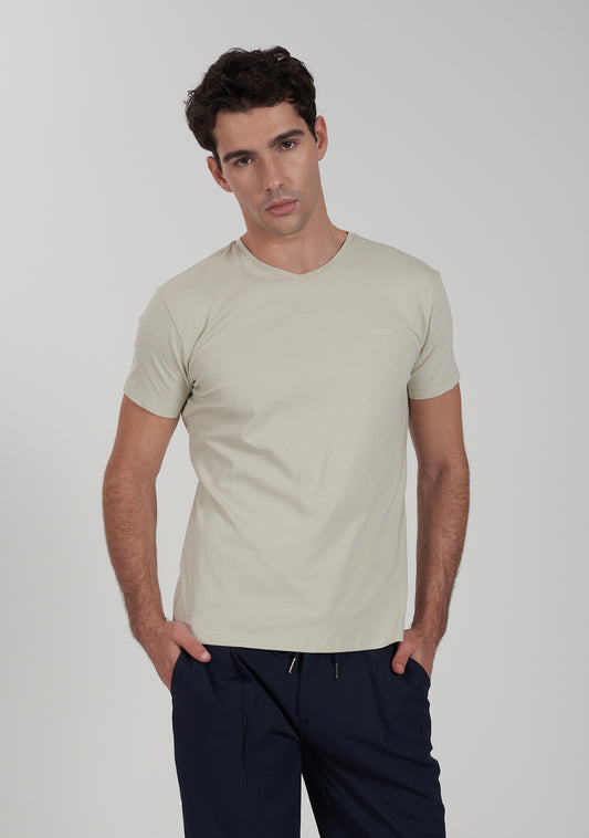 T-shirt uomo scollo V elasticizzato YES ZEE