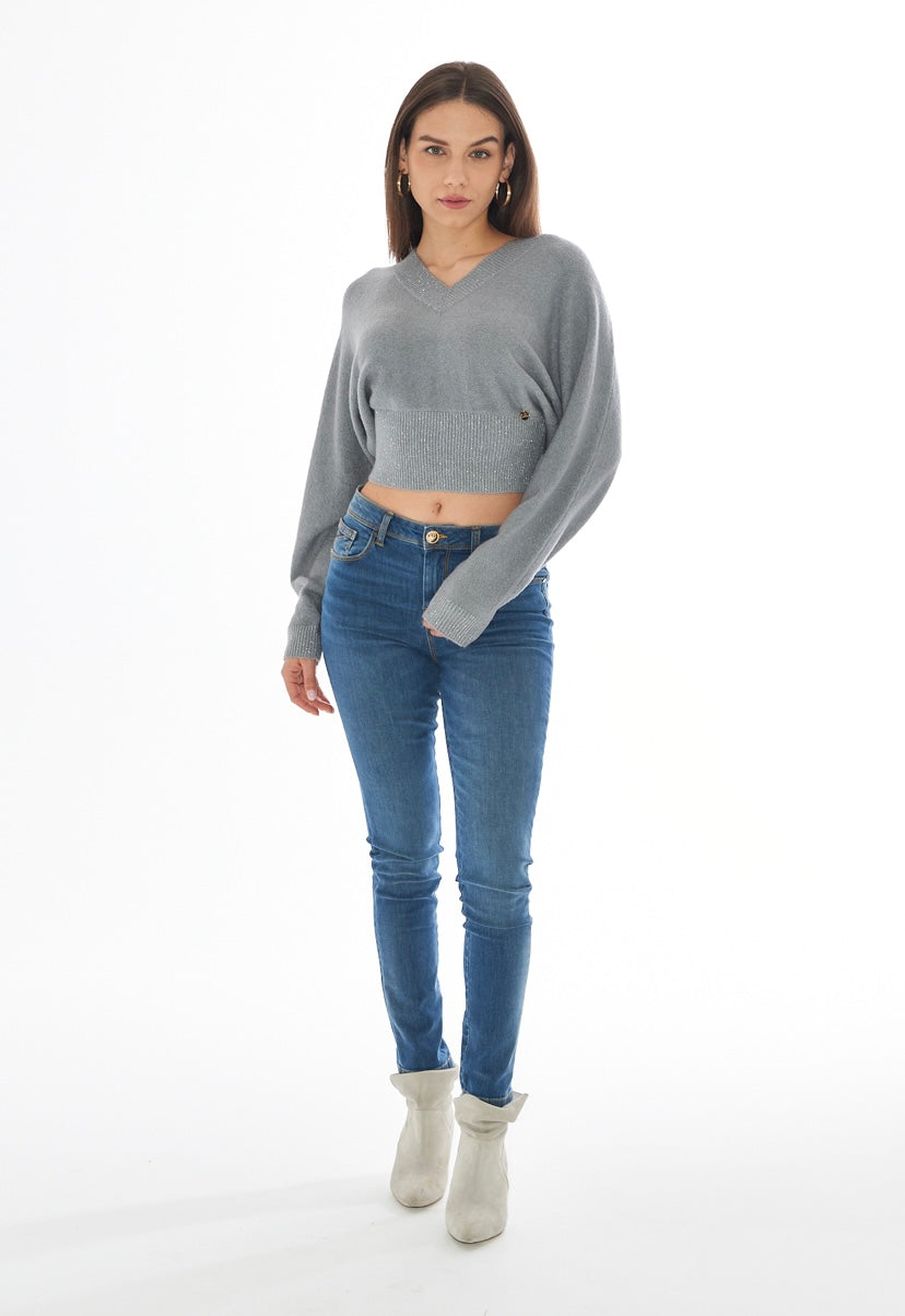 Maglione scollo a V donna YES ZEE