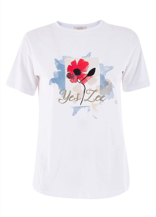 T-shirt donna stampa YES ZEE