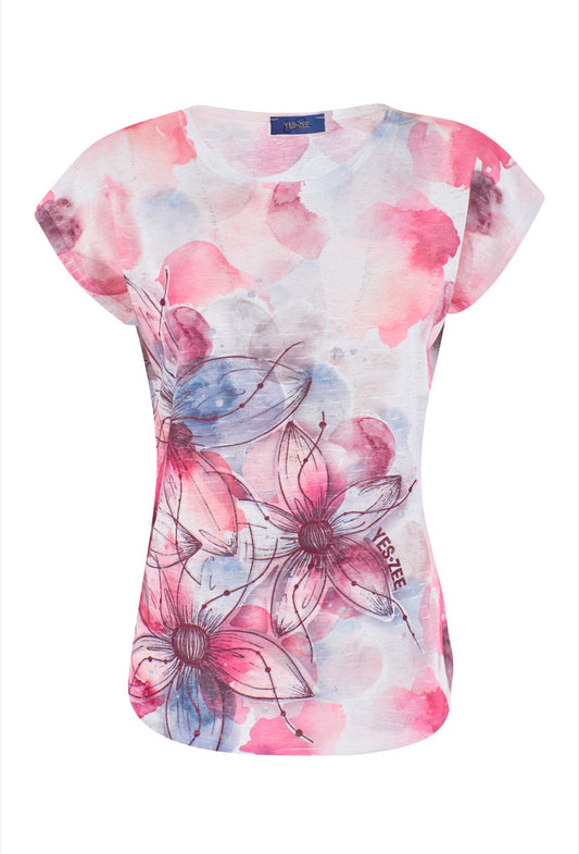 T-shirt donna stampa sublimatica YES ZEE