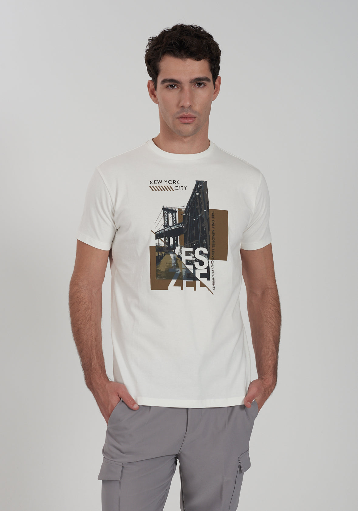 T-shirt uomo stampa ponte YES ZEE