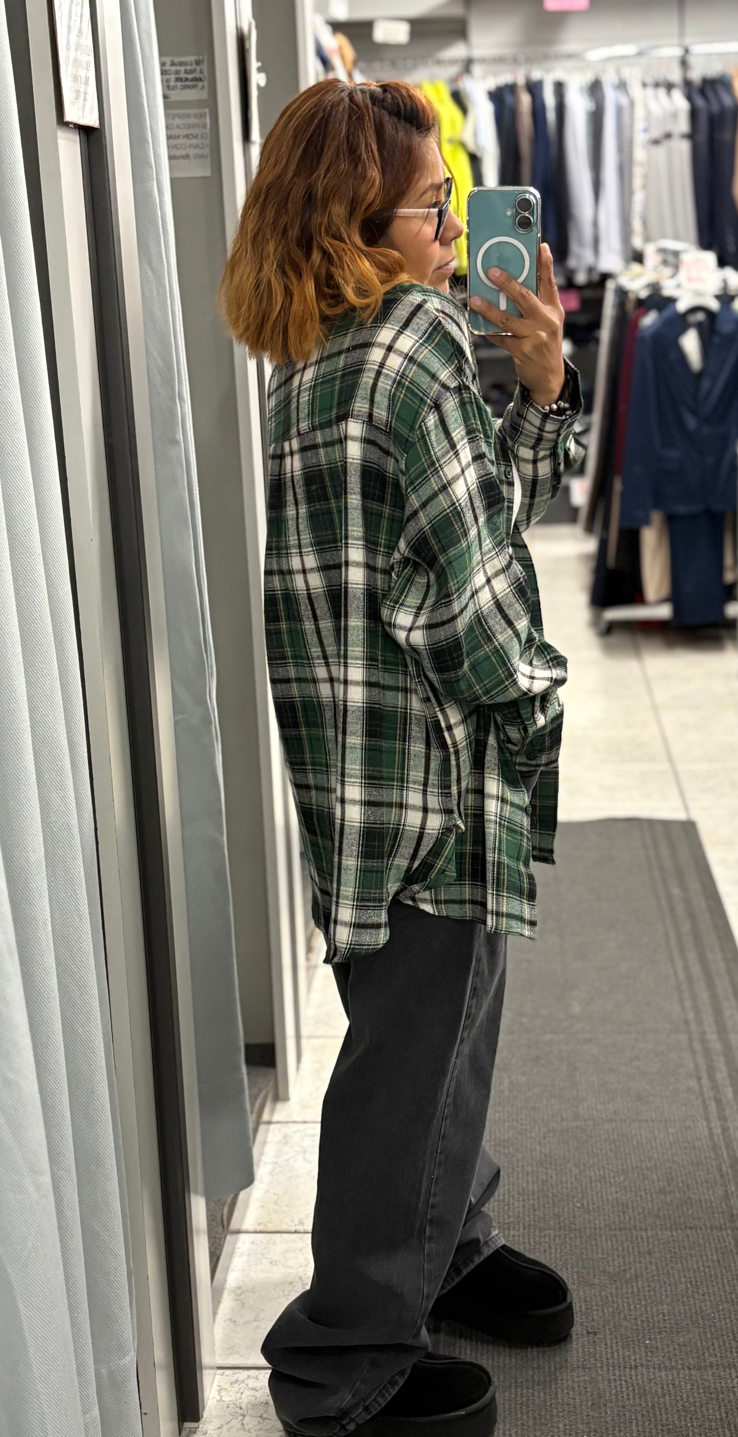 Camicione donna over tartan NANEBI