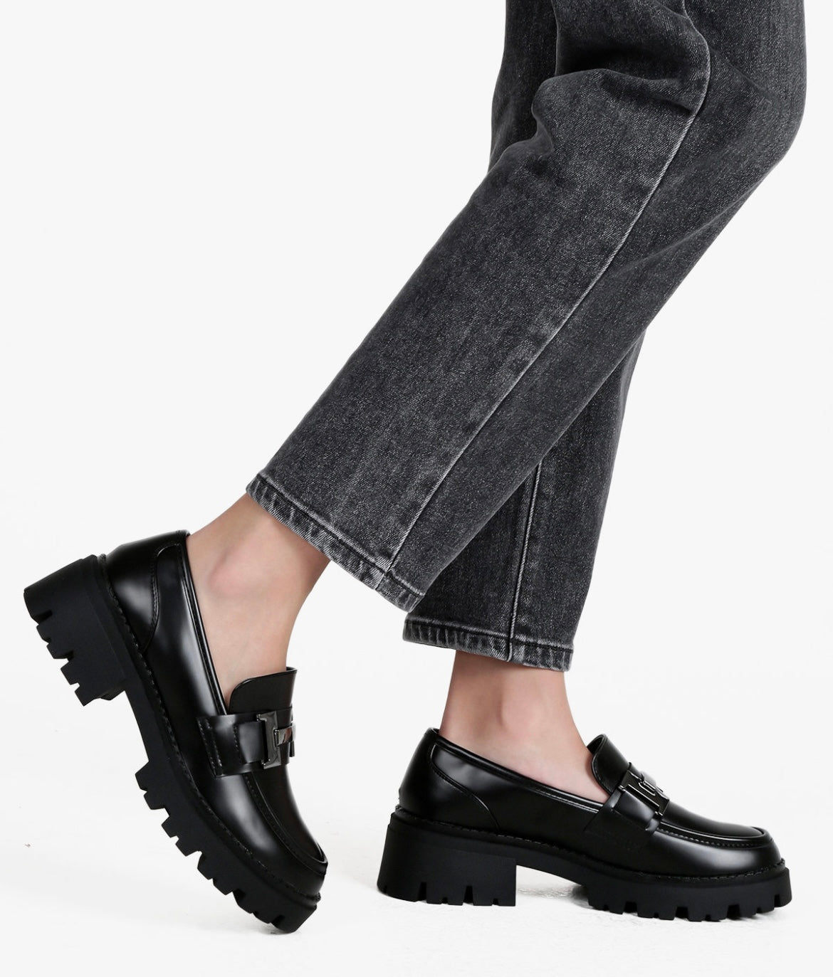 Mocassino nero I208 opaco abrasivo