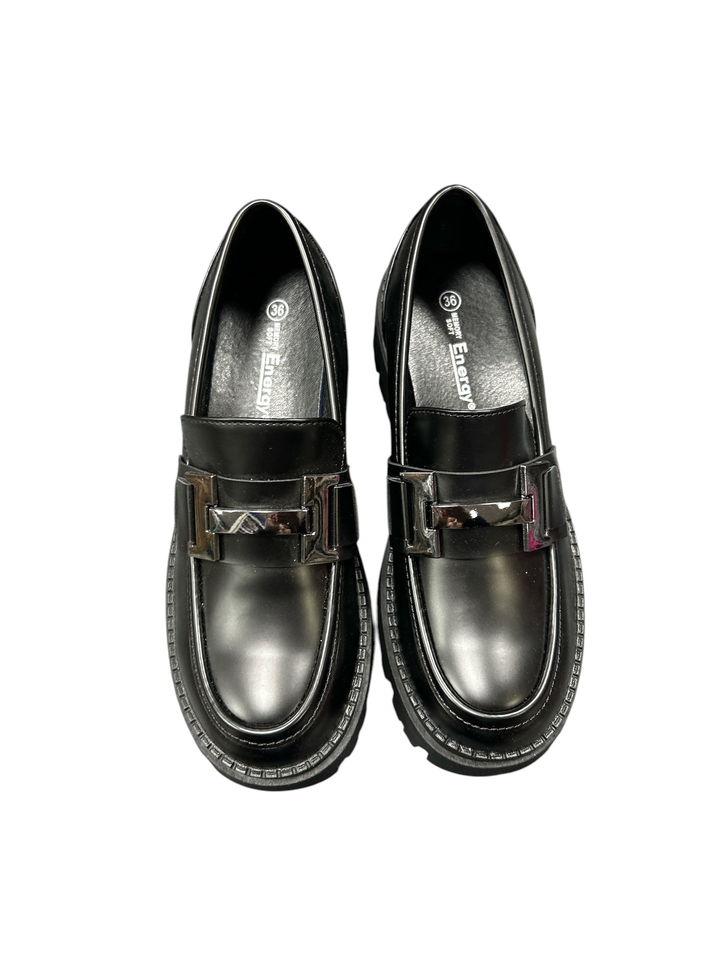 Mocassino nero I208 opaco abrasivo