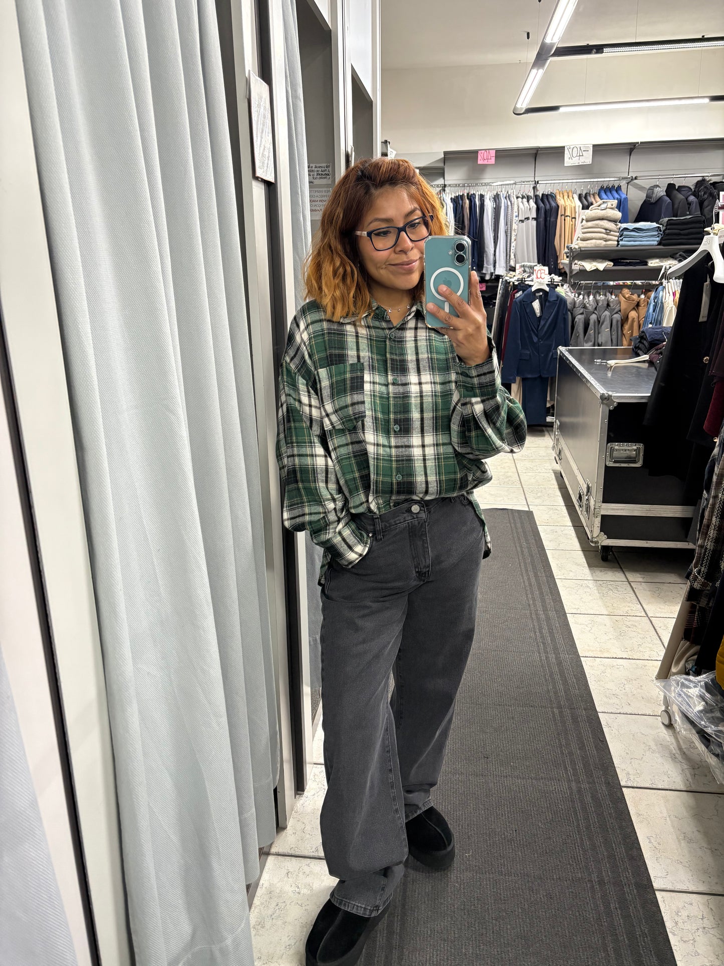 Camicione donna over tartan NANEBI