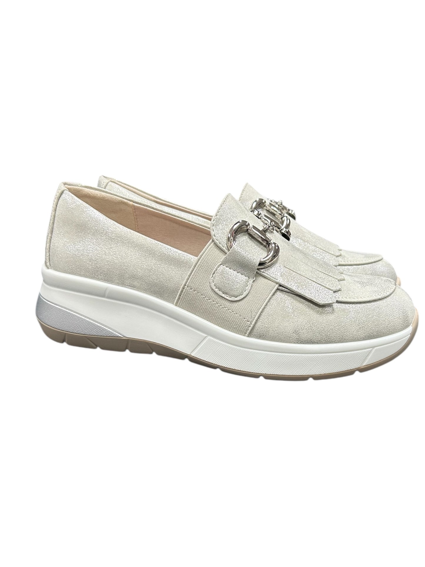 Mocassino argento e802