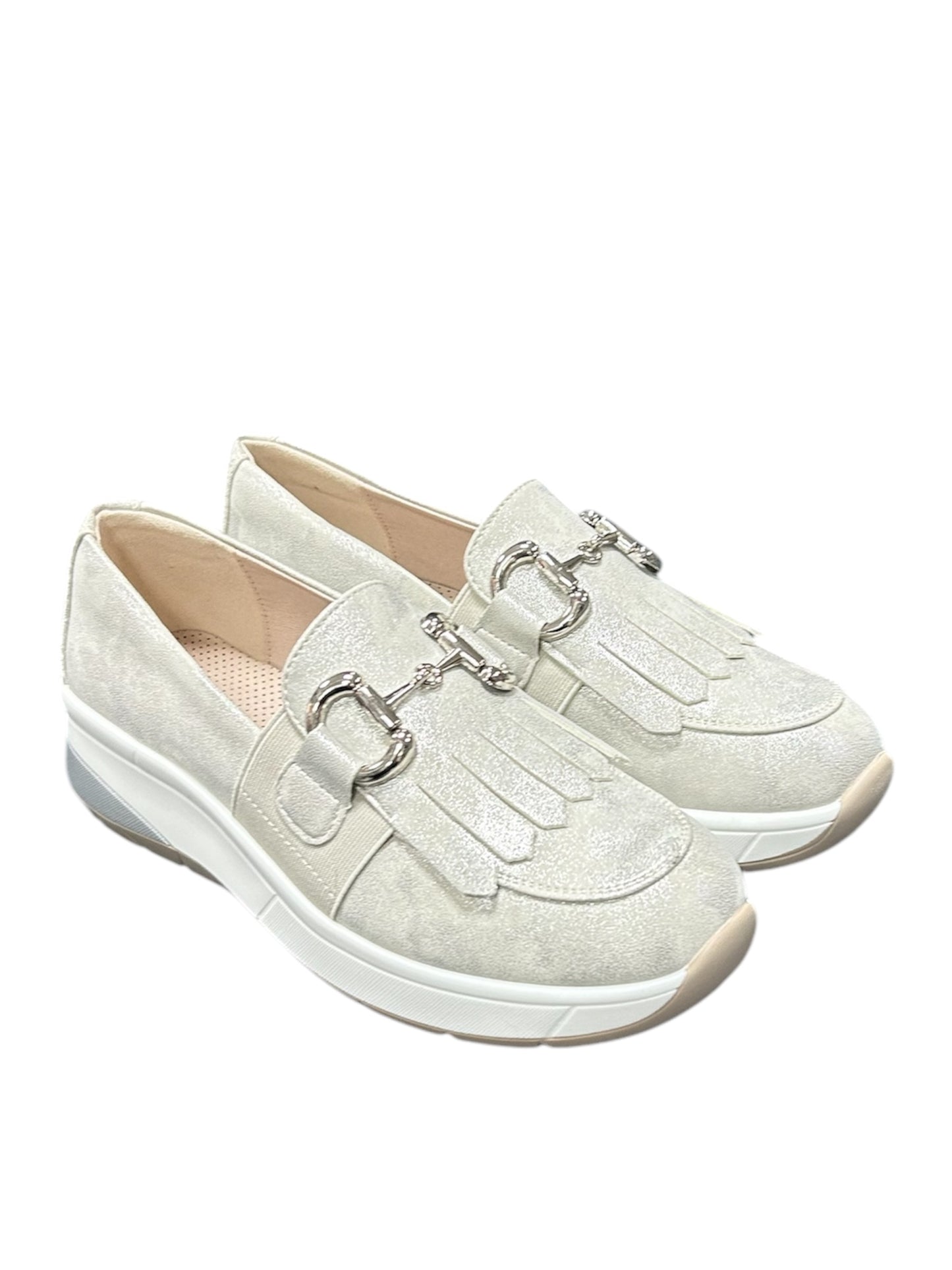 Mocassino argento e802